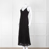 Max Mara Black Stretch Palm Tree Lace Maxi Dress