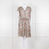 Vanessa Bruno Cream Green Red Floral Sleeveless Dress