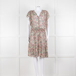 Vanessa Bruno Cream Green Red Floral Sleeveless Dress