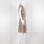 Vanessa Bruno Cream Green Red Floral Sleeveless Dress
