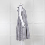 Asceno Striped Cotton Tiered Summer Dress