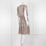 Vanessa Bruno Cream Green Red Floral Sleeveless Dress