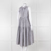 Asceno Striped Cotton Tiered Summer Dress
