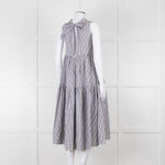 Asceno Striped Cotton Tiered Summer Dress