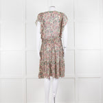 Vanessa Bruno Cream Green Red Floral Sleeveless Dress