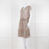 Vanessa Bruno Cream Green Red Floral Sleeveless Dress