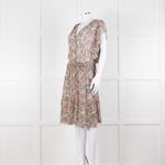 Vanessa Bruno Cream Green Red Floral Sleeveless Dress