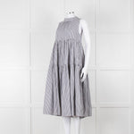 Asceno Striped Cotton Tiered Summer Dress