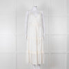 Paige Cream Sleeveless Tiered Frill Dress With Belt