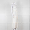 Paige Cream Sleeveless Tiered Frill Dress With Belt