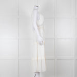 Paige Cream Sleeveless Tiered Frill Dress With Belt