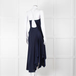 Philip Lim Navy Jersey Dress with Snake Chain Straps