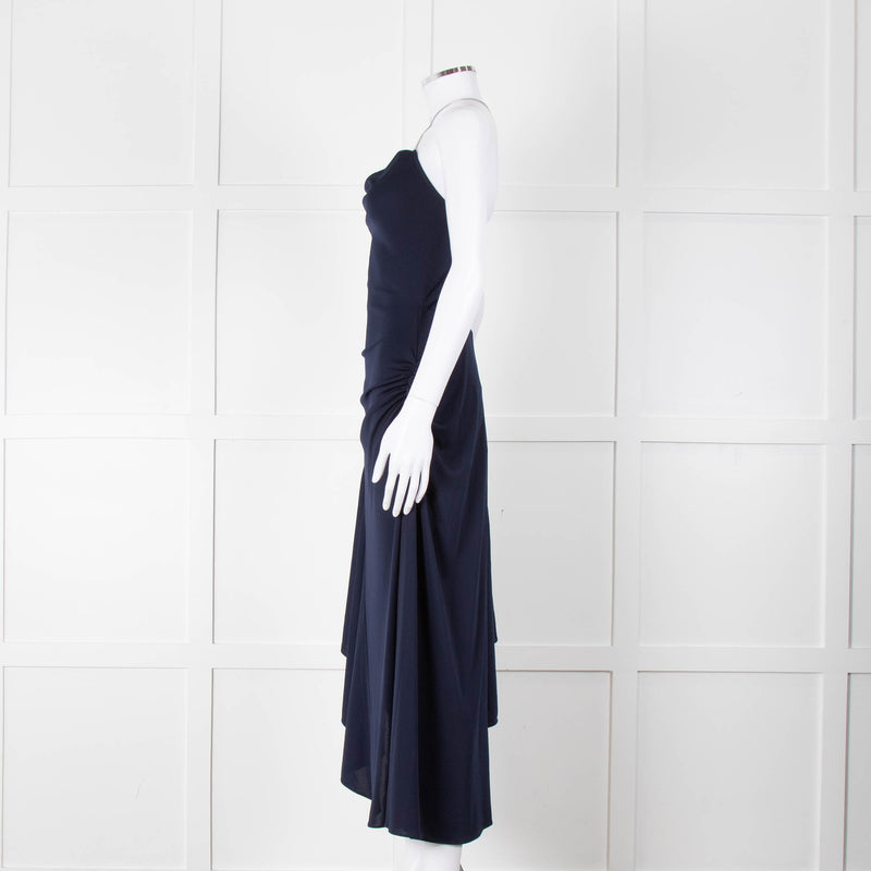 Philip Lim Navy Jersey Dress with Snake Chain Straps