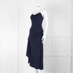 Philip Lim Navy Jersey Dress with Snake Chain Straps