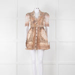 Zimmermann Beige Paisley Matchmaker Mini Shirt Dress