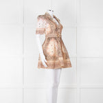 Zimmermann Beige Paisley Matchmaker Mini Shirt Dress