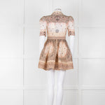 Zimmermann Beige Paisley Matchmaker Mini Shirt Dress