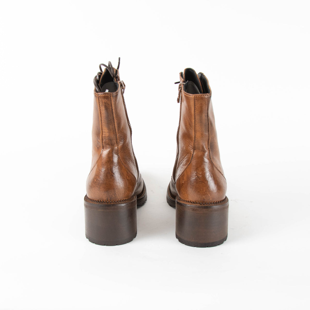 Untamed Street Regent Brown Lace-Up Boots