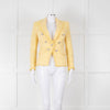 Veronica Beard Yellow White Tweed Blazer Jacket