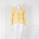 Veronica Beard Yellow White Tweed Blazer Jacket