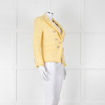 Veronica Beard Yellow White Tweed Blazer Jacket