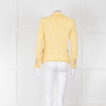 Veronica Beard Yellow White Tweed Blazer Jacket