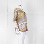 Charlotte Sparre Silk Blouse with Geometric Pattern