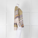 Charlotte Sparre Silk Blouse with Geometric Pattern