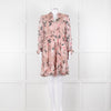 Kate Spade Blush Pink Green Devore Long Sleeve Short Dress