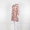 Kate Spade Blush Pink Green Devore Long Sleeve Short Dress