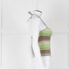 Veronica Beard Green Brown Knit Halter Top