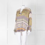 Charlotte Sparre Silk Blouse with Geometric Pattern