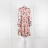 Kate Spade Blush Pink Green Devore Long Sleeve Short Dress