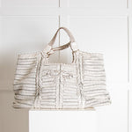 Anya Hindmarch White Woven Tote Bag