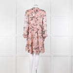 Kate Spade Blush Pink Green Devore Long Sleeve Short Dress