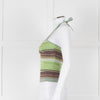 Veronica Beard Green Brown Knit Halter Top