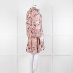 Kate Spade Blush Pink Green Devore Long Sleeve Short Dress