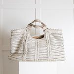 Anya Hindmarch White Woven Tote Bag