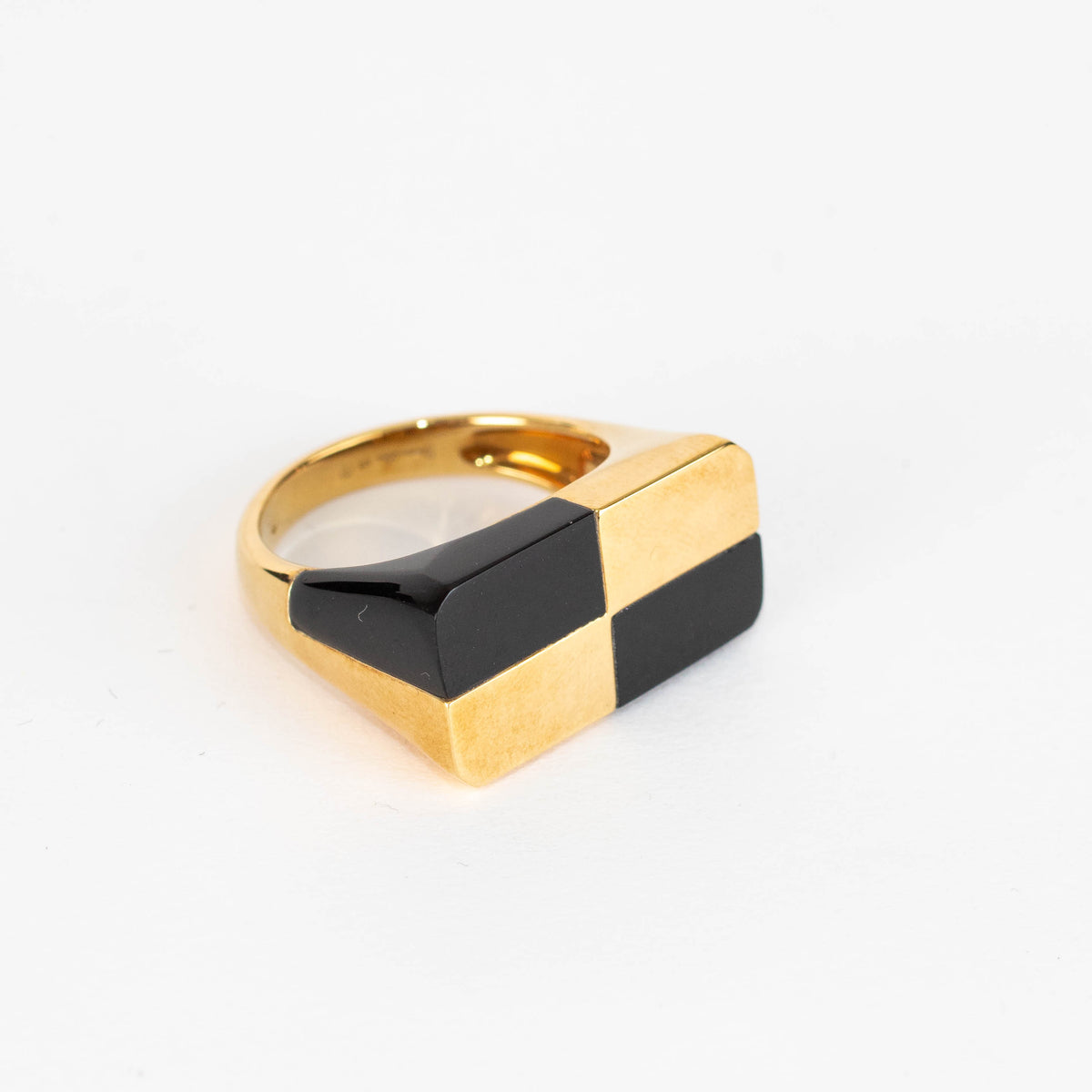 Yvonne Leon Gold And Onyx Ring