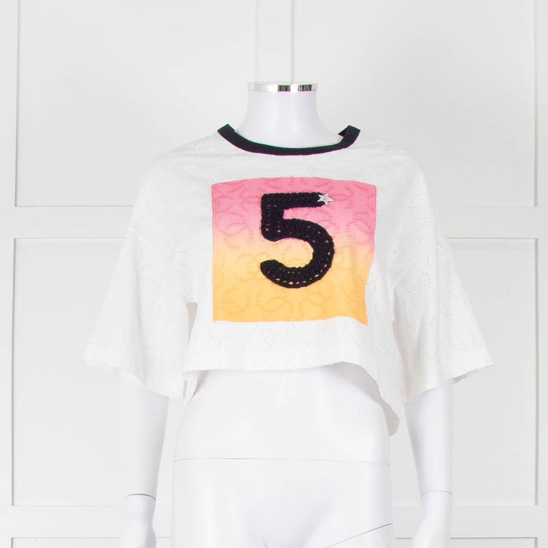 Chanel White CC Nr5 Short Sleeve T-Shirt