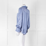 Dea Kudibal Cornflower Blue Ruffled Silk Blouse