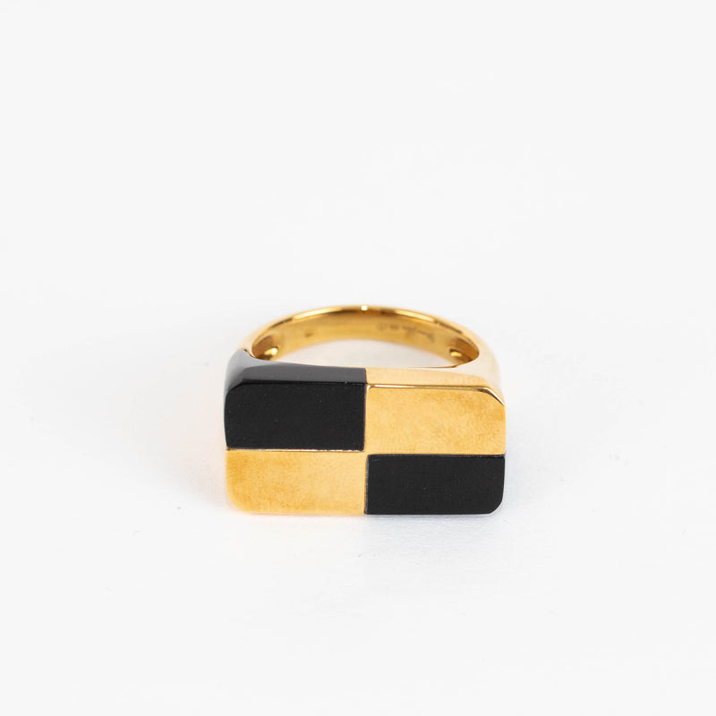Yvonne Leon Gold And Onyx Ring