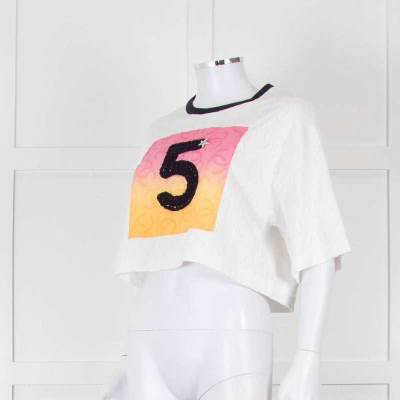 Chanel White CC Nr5 Short Sleeve T-Shirt