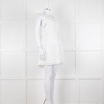Melissa Odabash Cream Cotton Tiered Mini Sun Dress