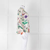 Munthe Cream Floral Silk Blouse