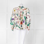 Munthe Cream Floral Silk Blouse