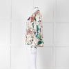 Munthe Cream Floral Silk Blouse