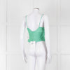 Victoria Beckham Green Shimmery Cropped Camisole
