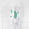 Victoria Beckham Green Shimmery Cropped Camisole