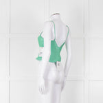 Victoria Beckham Green Shimmery Cropped Camisole